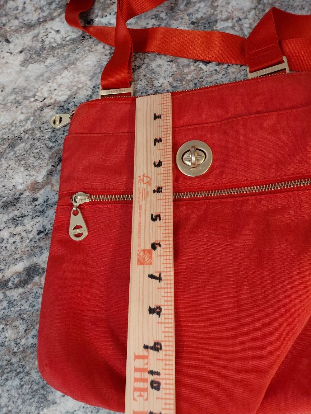 Baggallini Orange Crossbody Bag with Gold Hardware